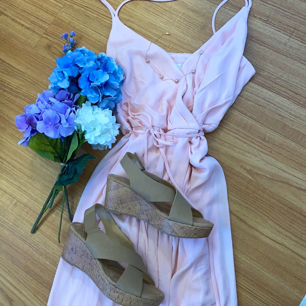 Lovely Blush Wrap Dress